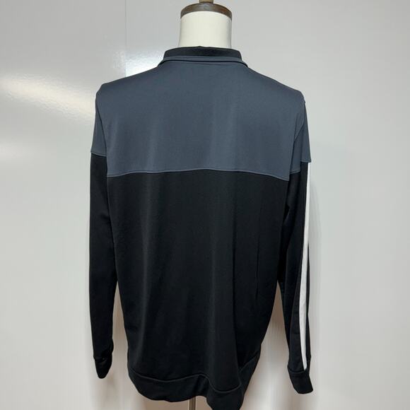 Under Armour Jacket Mens XXL Gray Black Colorblock Fitted Pique Track Full Zip - Picture 3 of 8